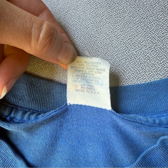 Vintage The 50’s Unisex Made In The USA Florida Blue Neon Single Stitch T-Shirt - Picture 5 of 7